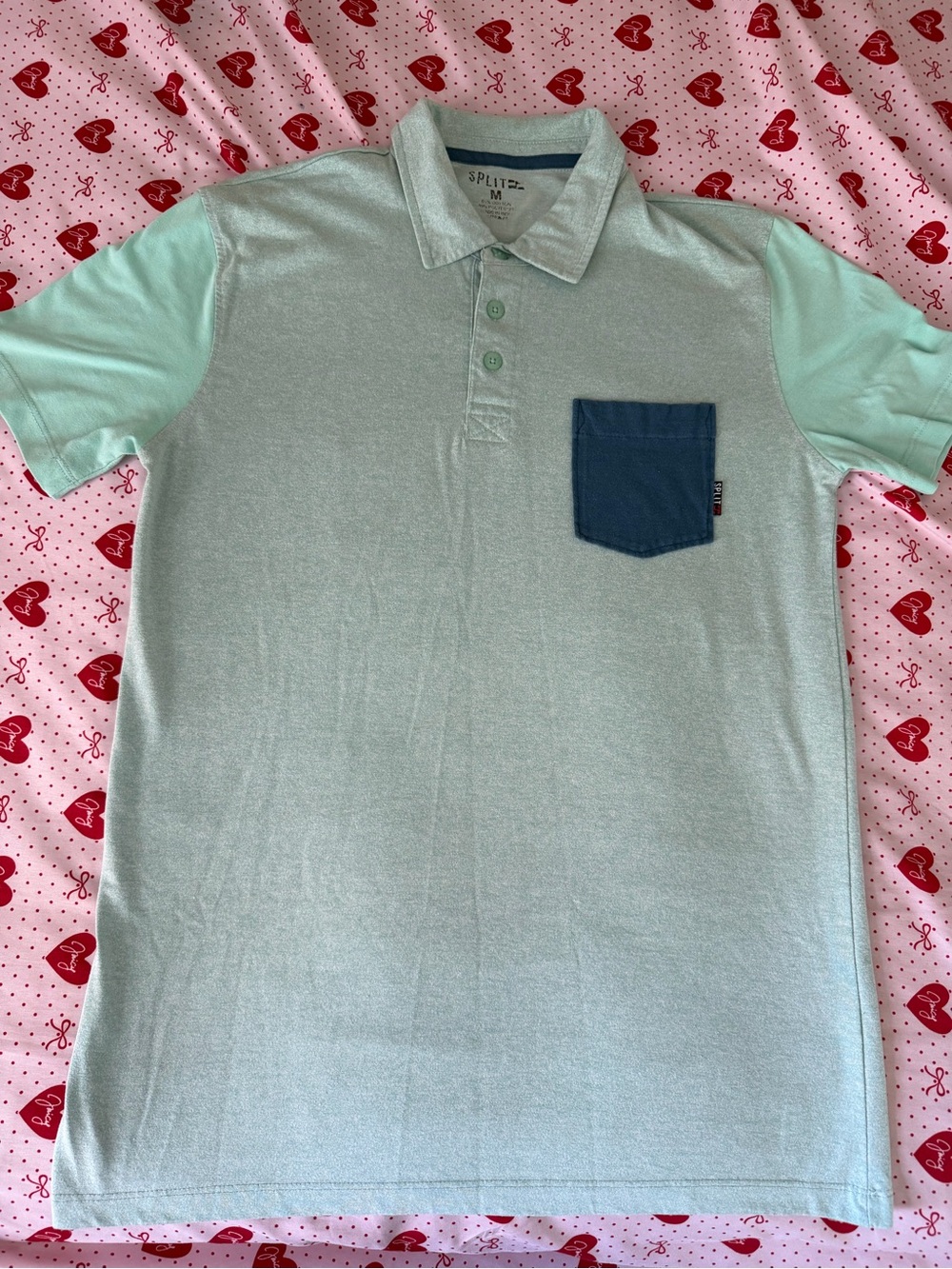 New Men's Split Short Sleeve Polo Shirt